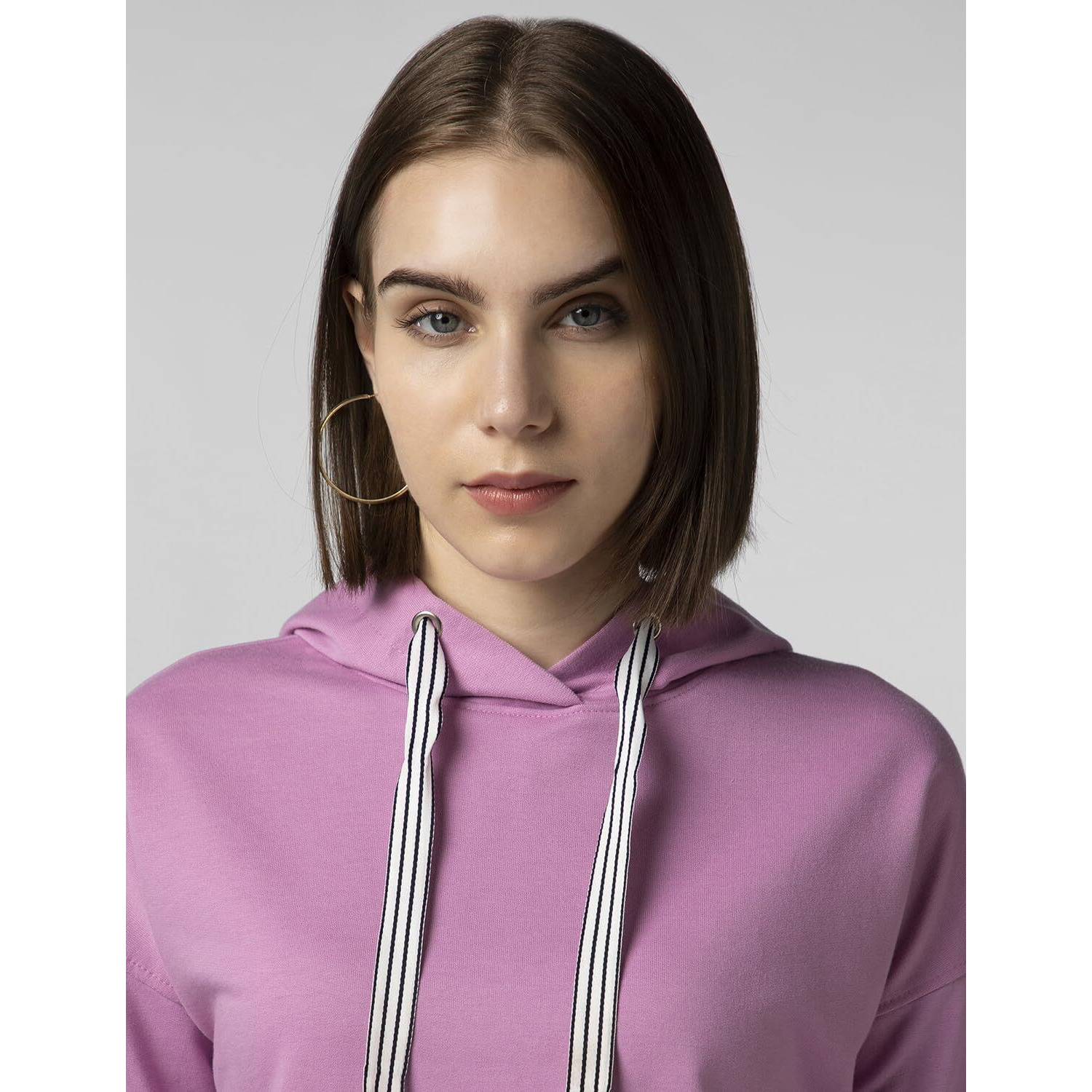 FYLTR Women's Casual Hoodie with Stripe Tape - Rib Hem & Cuff | Drop Shoulder | Casual Winterwear for Women