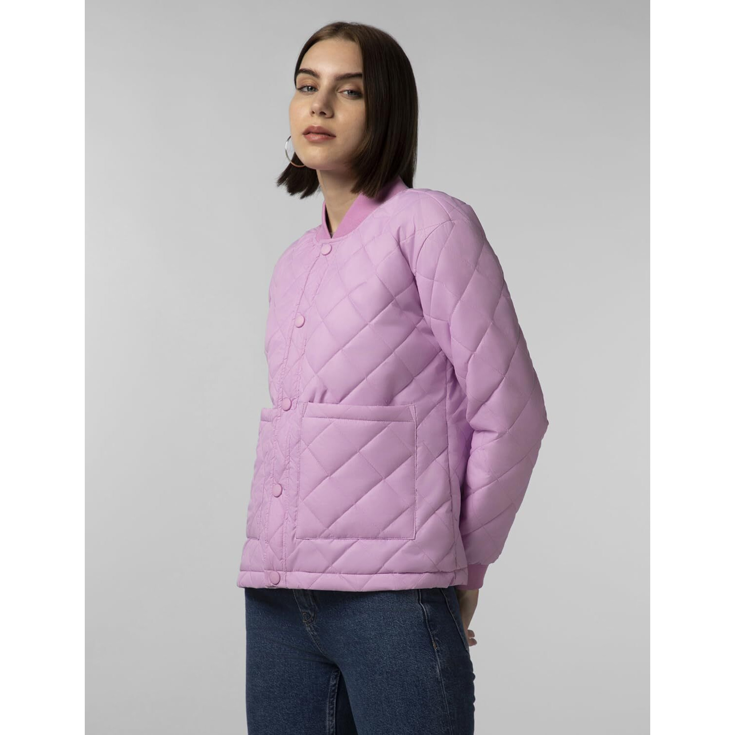 FYLTR Women's Winter Puffer Jacket with Patch Pockets - Stylish Boxy Fit | Full Sleeves | Extended Placket | Snap Button | Casual Winterwear for Women