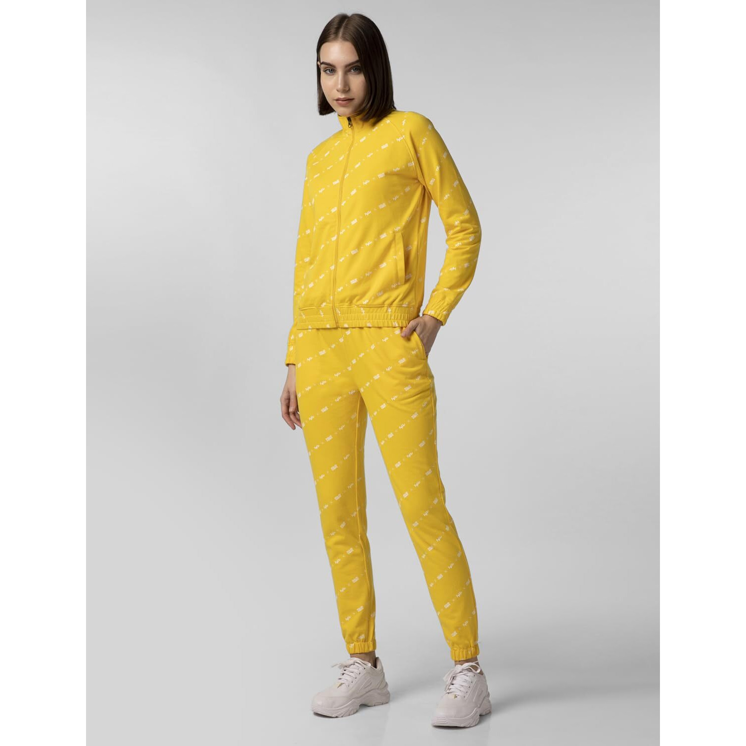 FYLTR Women's Stand Collar Jacket & Jogger Co-ord Set - Full Zipper | Contrast Drawstring | Utility Pockets |Rib Hem & Cuff