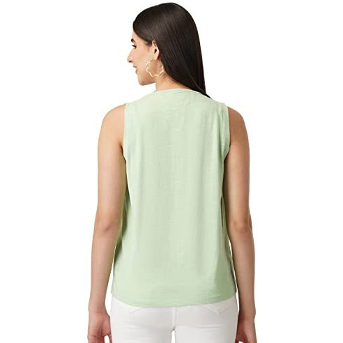 FYLTR Women's Solid Regular Fit Blouse (FYLSS23WKT-003_Green Dreams XXL)