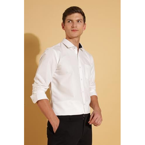 Formal Shirts for Men || Shirt for Men || Men Shirt (in, Alpha, M, Elegant Ecru)