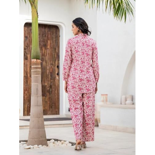 Kurta Set for Women || Women Kurta Set || 2pic Kurta for Women || Women coords Set (in, Alpha, M, Pink)