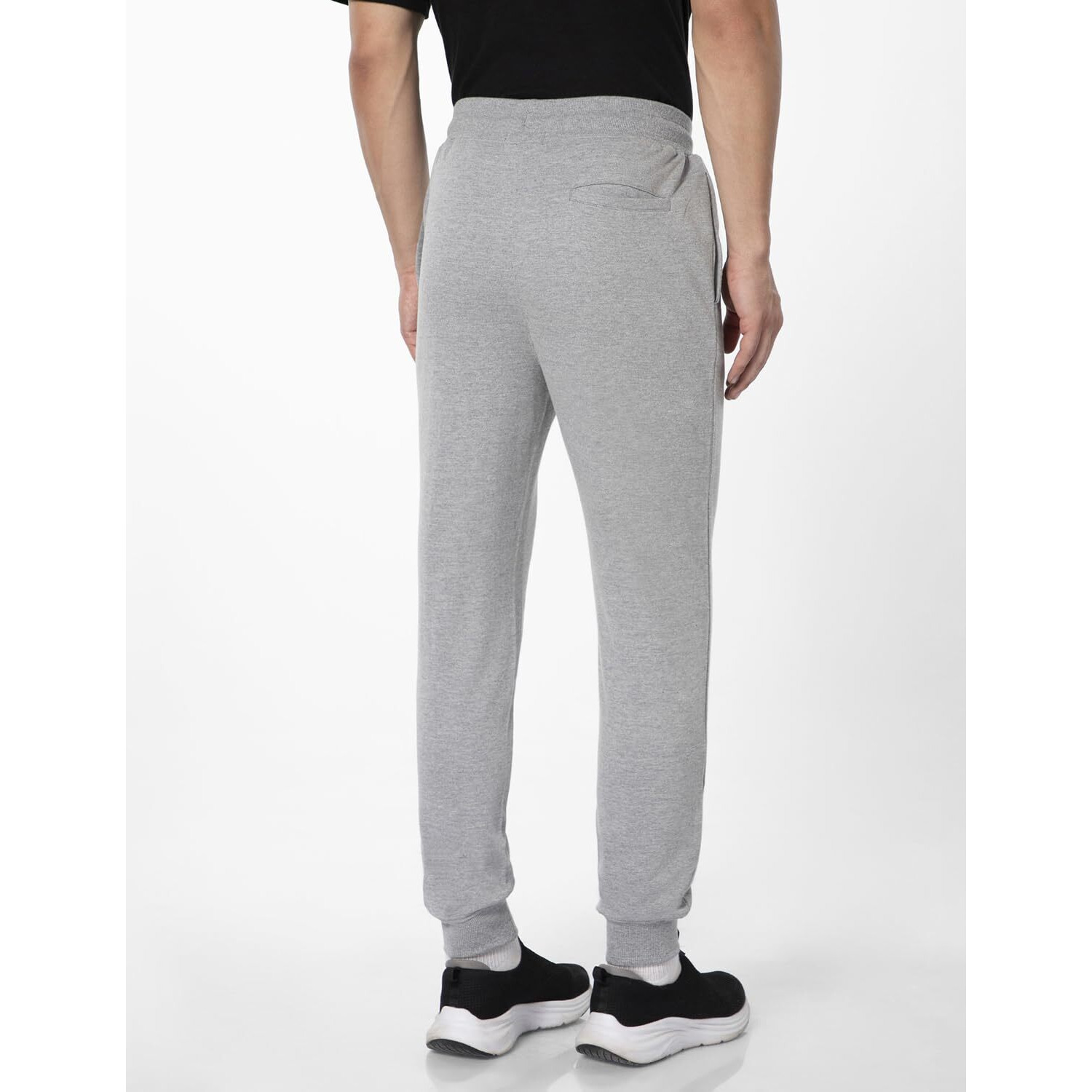 FYLTR Men's Casual Joggers with Pintuck Design - Elasticated Waist with Drawstring | Welt Back Pocket | Solid Color
