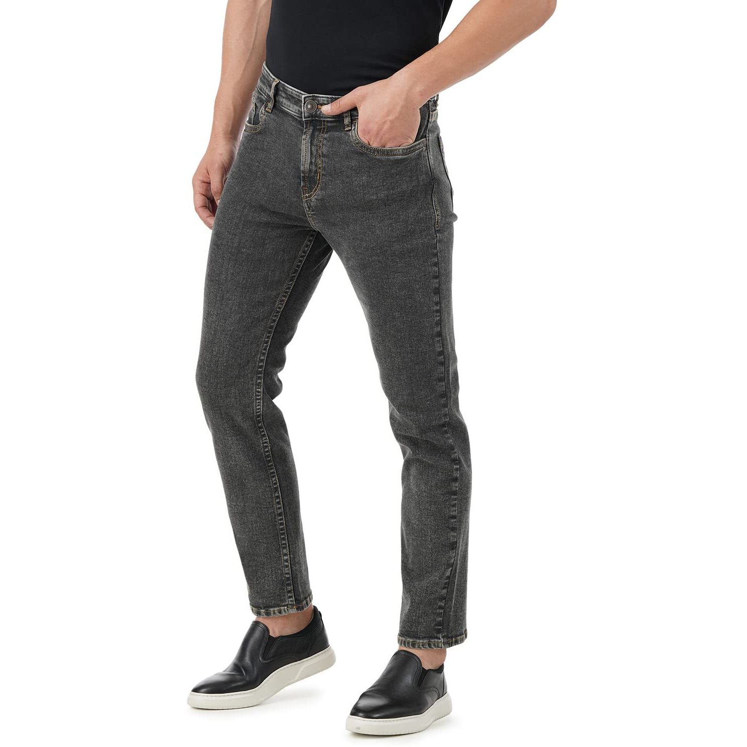 INKD Men's Regular Jeans (INKSS23MJN-009_Lightweight_28)