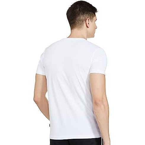 REVOLT Solid Slim Fit Men's Soft & Comfortable Round Neck T-Shirt-Gradation Print, Logo Branding (Cloud Dancer, L) (REVSS23-TEE-011
