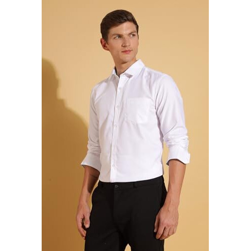 Formal Shirts for Men || Shirt for Men || Men Shirt (in, Alpha, XL, Crisp Ivory)