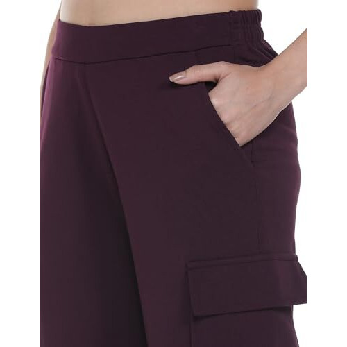 FYLTR Women's Relaxed Casual Pants (FYLAW24WP-502_Cocoa Brown