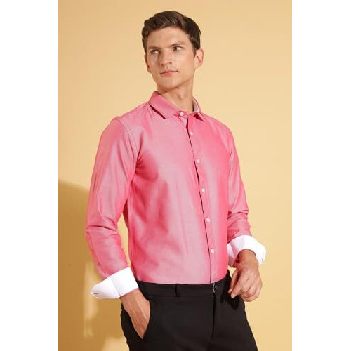 Formal Shirts for Men || Shirt for Men || Men Shirt (in, Alpha, L, Cardinal Red)