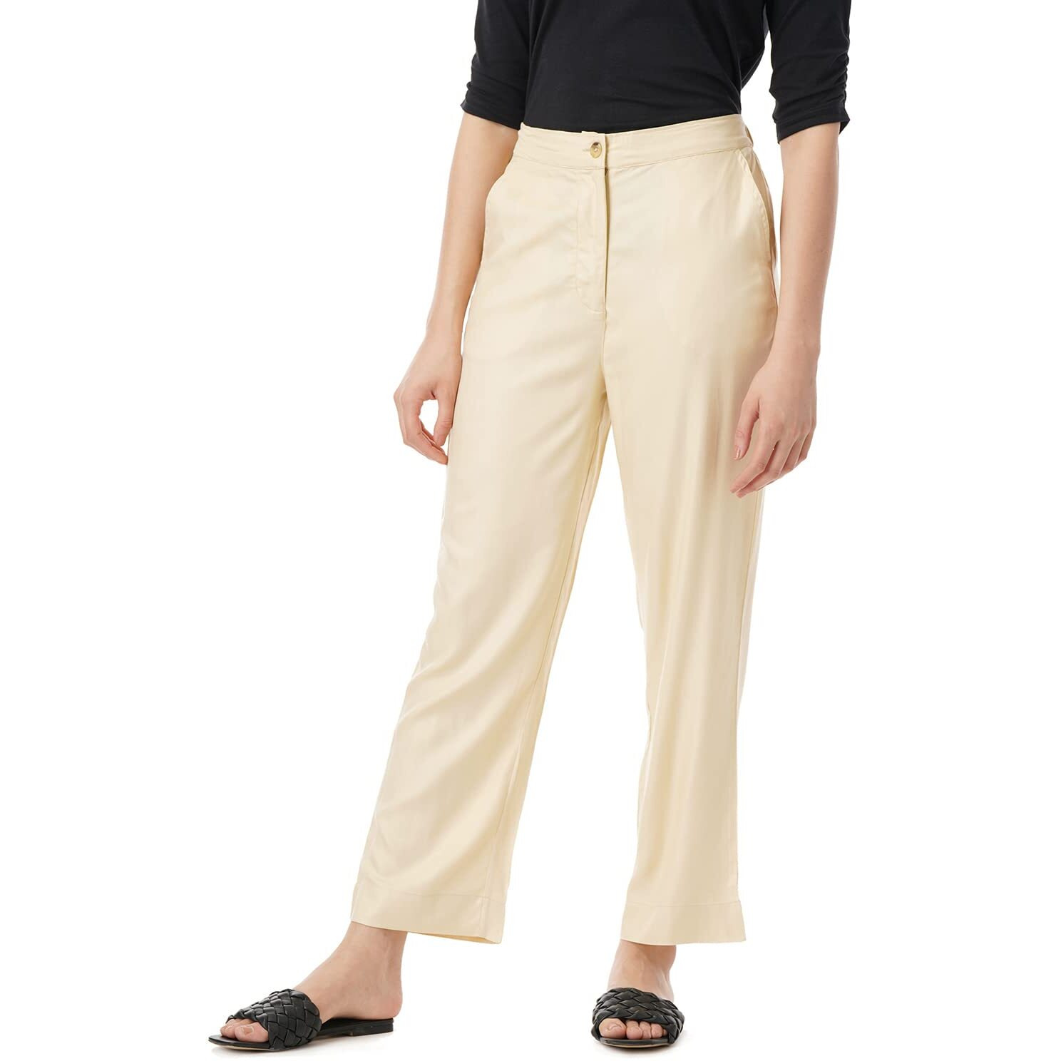 FYLTR Women's Casual Pull-up Pants -Soft Handfeel (Goa Sands, 32)