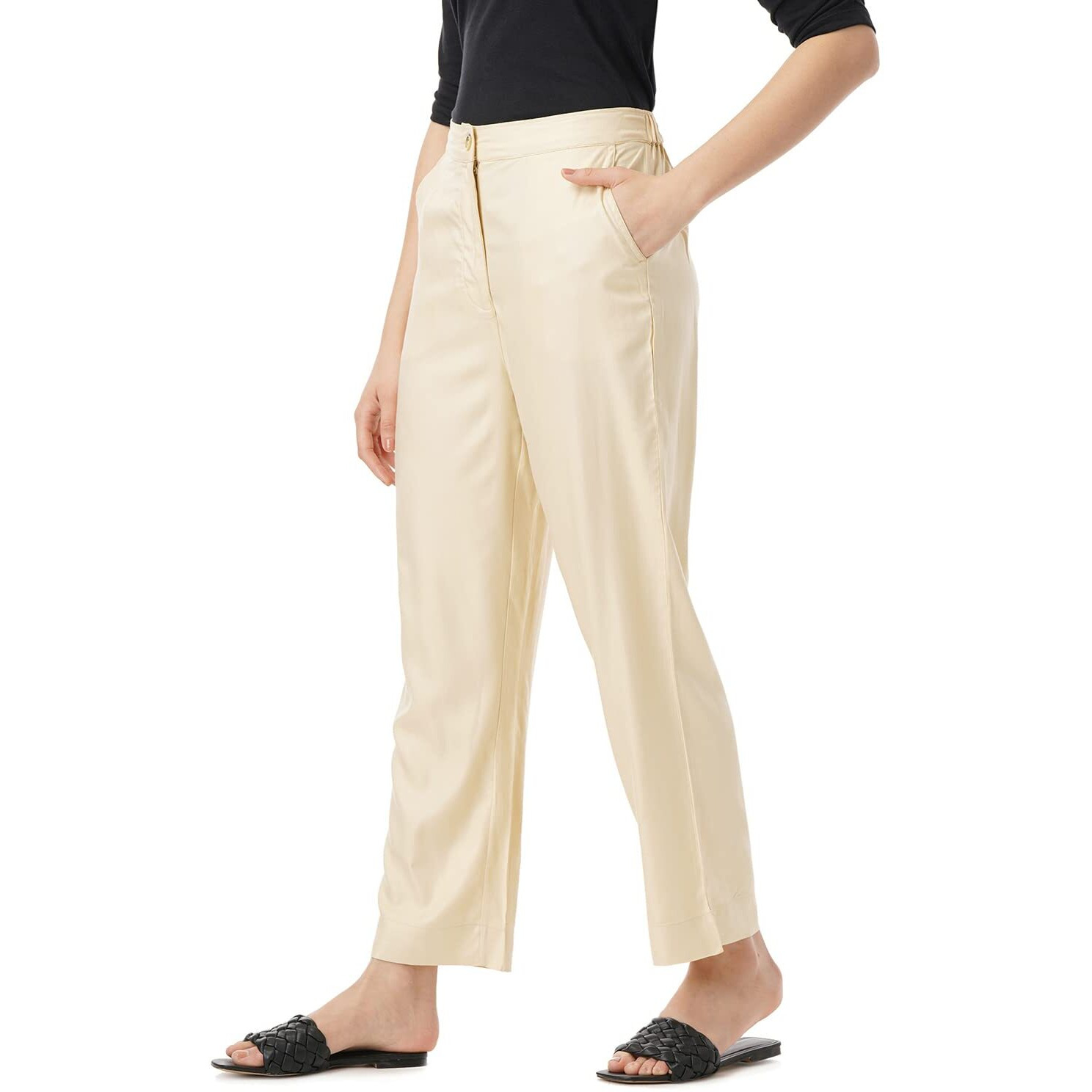 FYLTR Women's Casual Pull-up Pants -Soft Handfeel (Goa Sands, 32)
