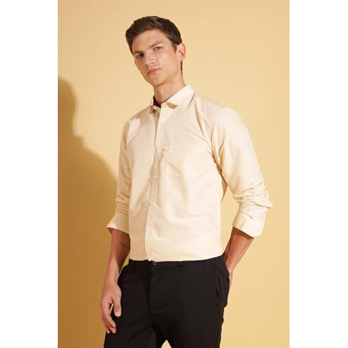 Formal Shirts for Men || Shirt for Men || Men Shirt (in, Alpha, 2XL, Buttercup Yellow)
