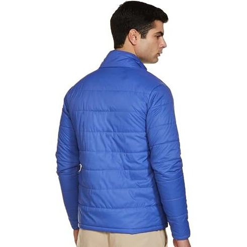 FYLTR Men's Lightweight Winter Puffer Jacket with Contrast Piping Detail - Stand Collar | Full Zipper | Side Pockets | Ribbed Hem & Cuff