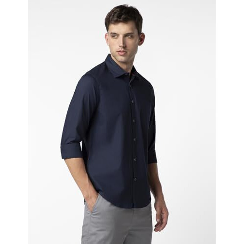 FYLTR Men's Solid 100% Cotton Casual Full Sleeves Shirt with Pocket