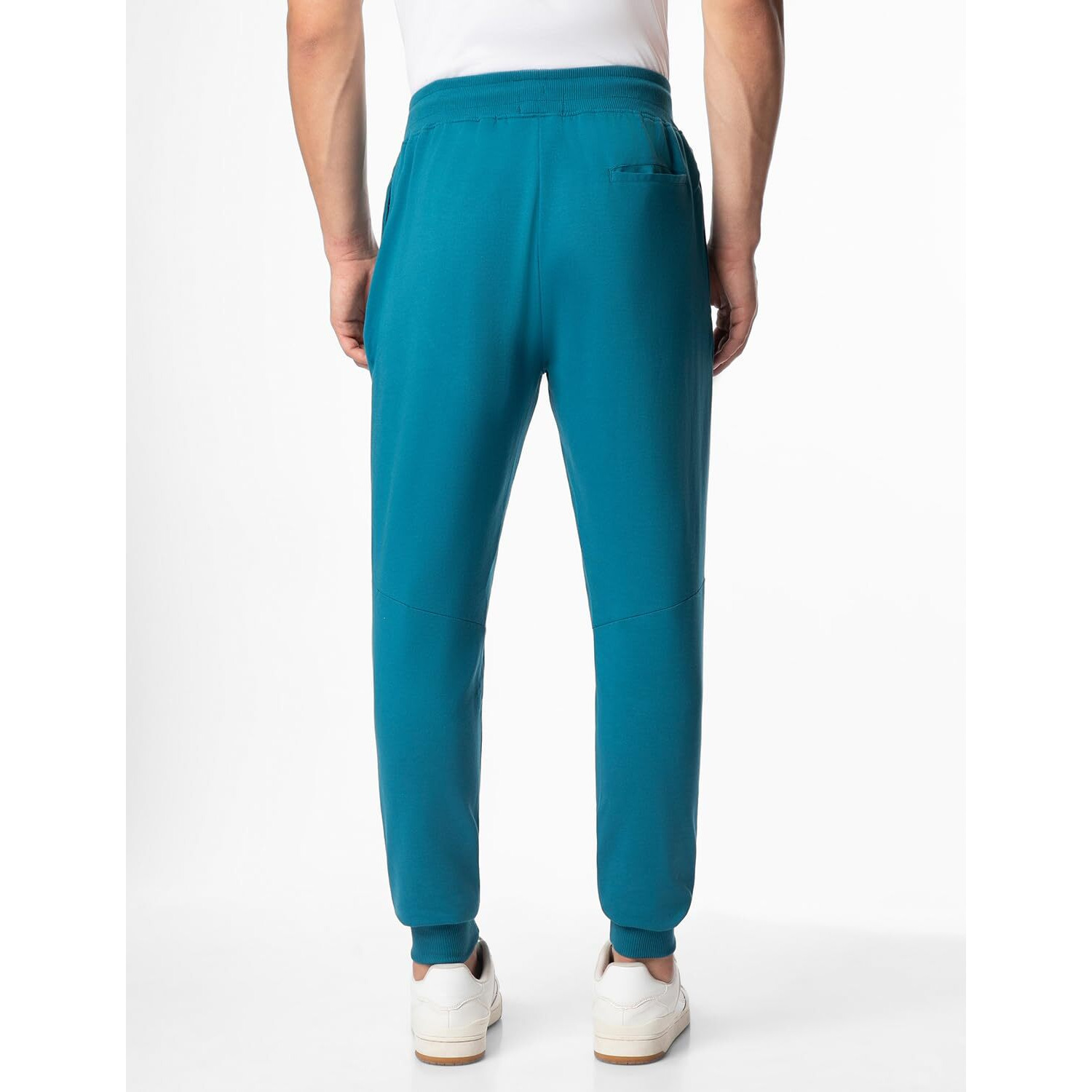FYLTR Men's Casual Straight Leg Joggers with Stripe Tape Detail - Elasticated Waist with Drawstring | Zip Pockets | Solid Color