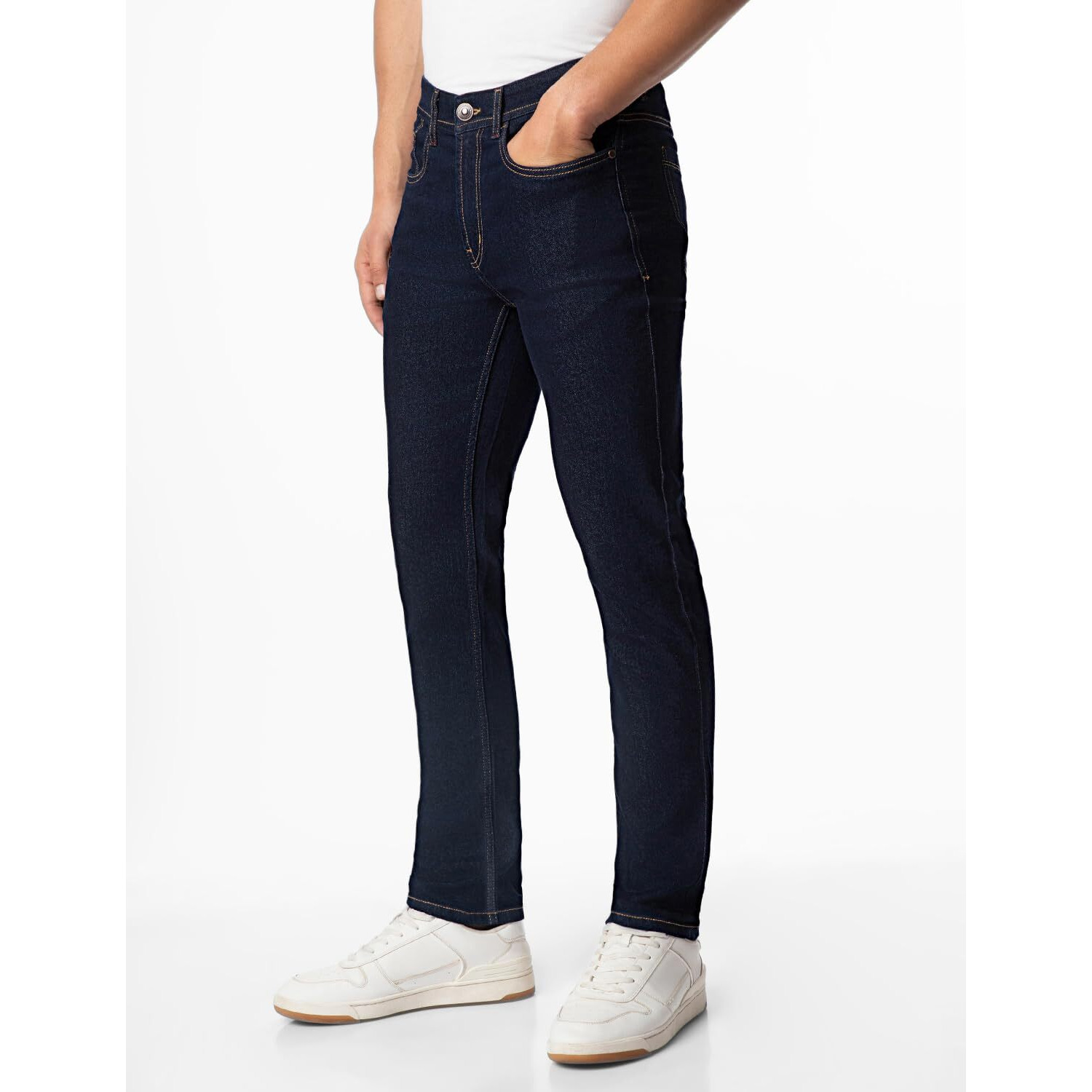 INKD Men's Regular Jeans (INKSS23MJN-010_Indigo-Deep Neptune