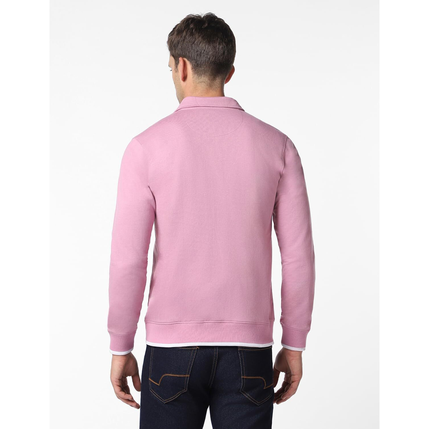 FYLTR Men's Casual Stand Collar Jacket With Rib Details - Full Zipper | Full Sleeve Branding | Casual Winterwear For Men