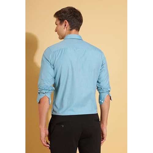 Formal Shirts for Men || Shirt for Men || Men Shirt (in, Alpha, L, Turquoise Tide)