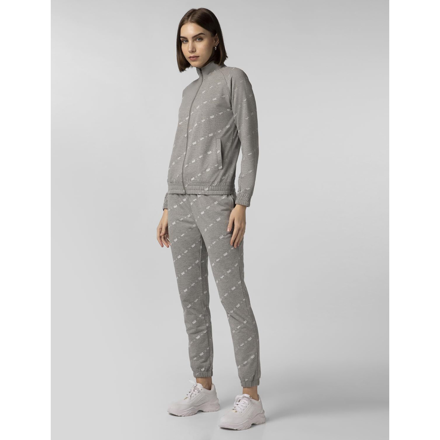 FYLTR Women's Stand Collar Jacket & Jogger Co-ord Set - Full Zipper | Contrast Drawstring | Utility Pockets |Rib Hem & Cuff