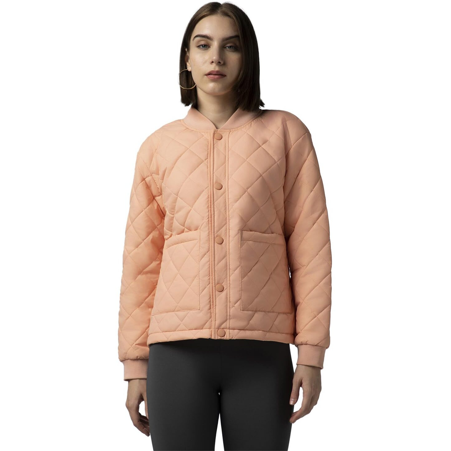 FYLTR Women's Winter Puffer Jacket with Patch Pockets - Stylish Boxy Fit | Full Sleeves | Extended Placket | Snap Button | Casual Winterwear for Women