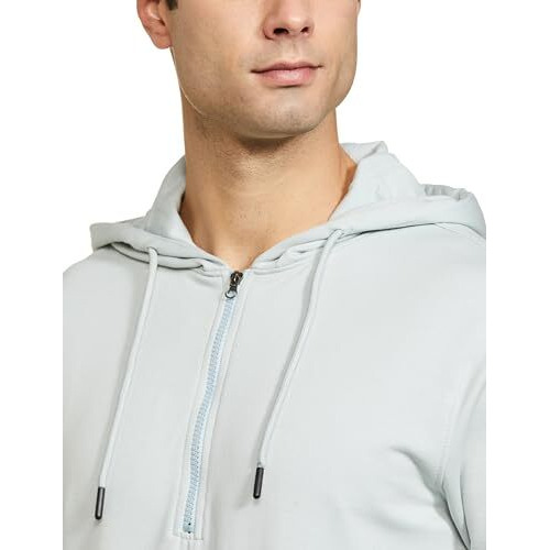 FYLTR Men's Casual Full Sleeve Hoodie with Drawstring - Half Zip Closure | Utility Pocket with Flap | Casual Winterwear for Men