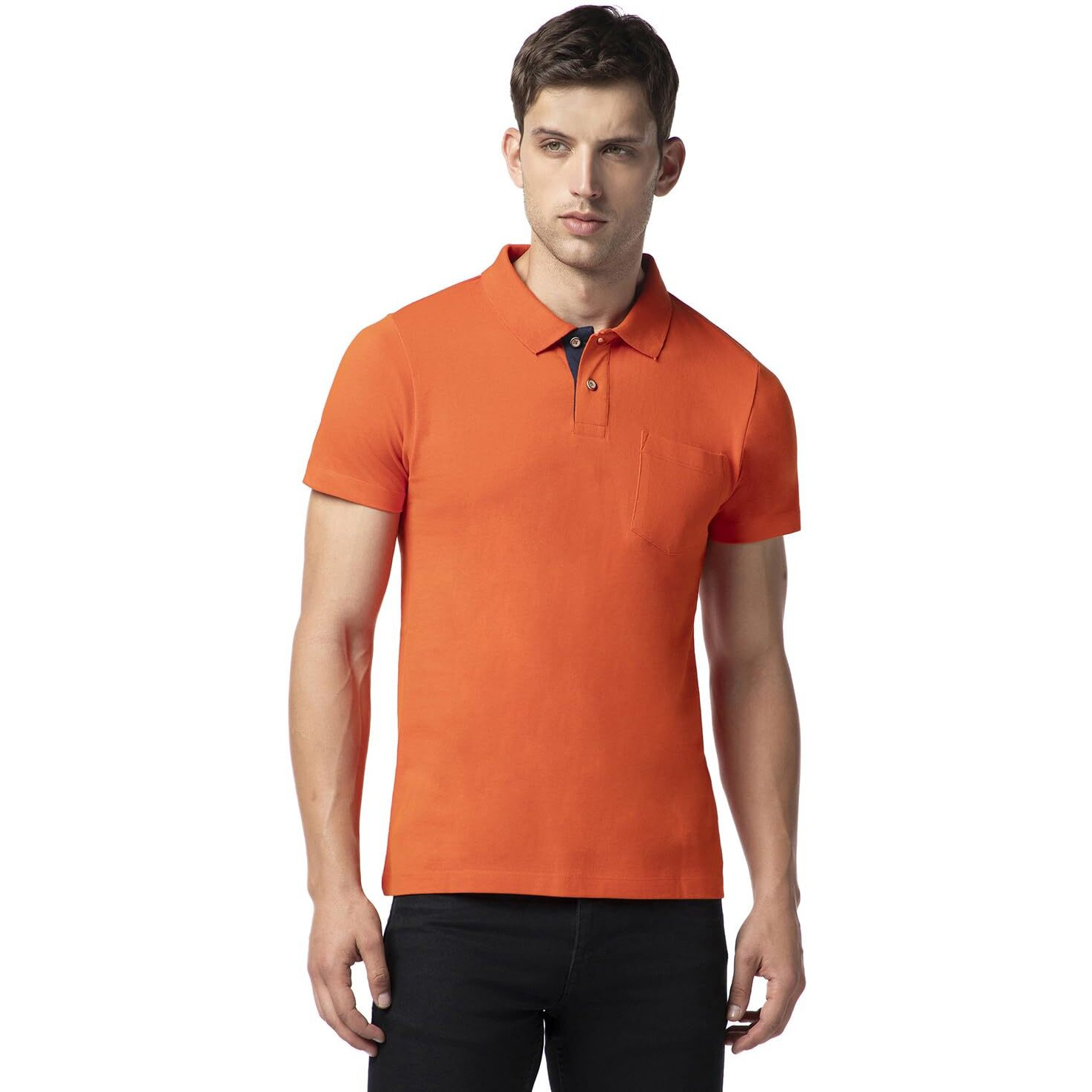FYLTR Men's Solid Regular Fit Polo Shirt (FYLAW23MP-003_Rusty Rodio XL)