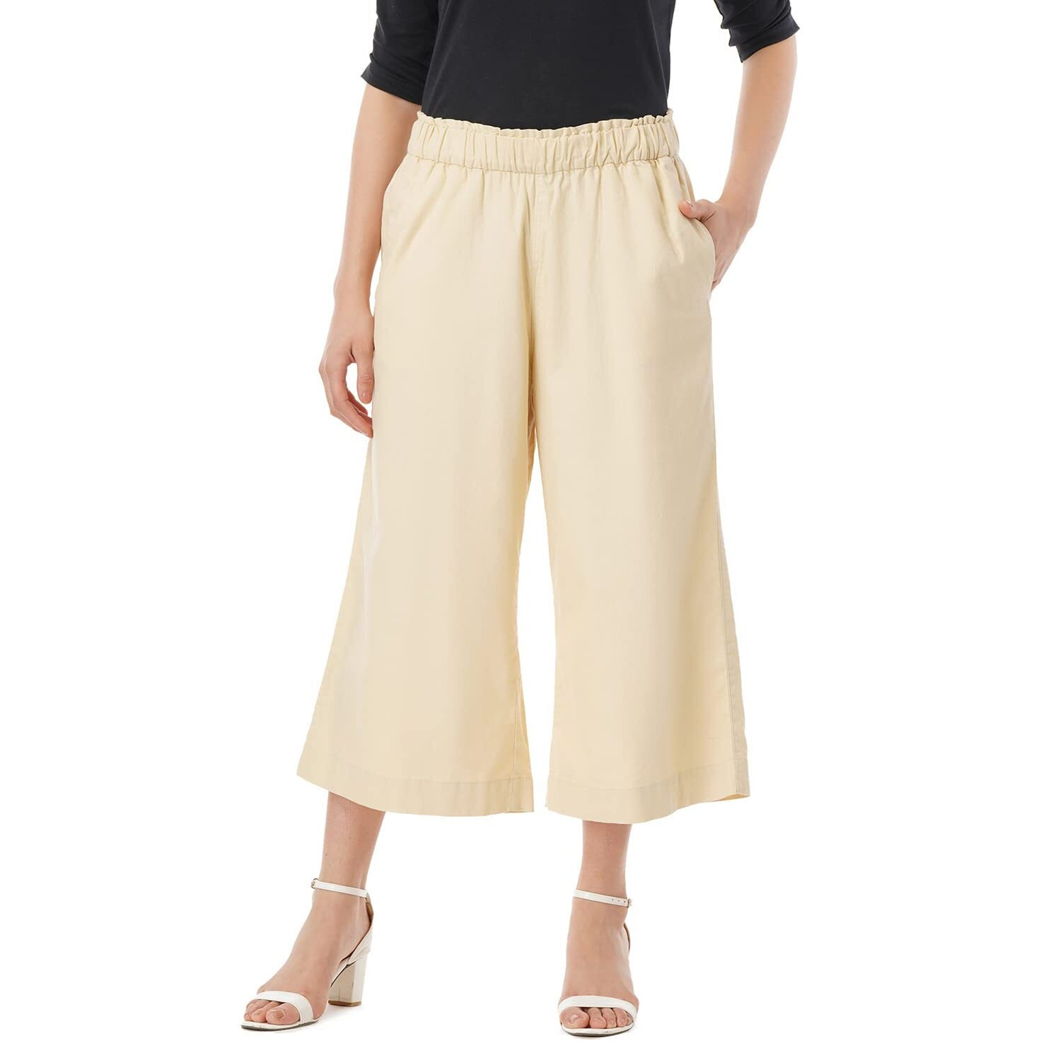 FYLTR Women's Regular Pants (FYLSS23WP-033_Goa Sands_32)