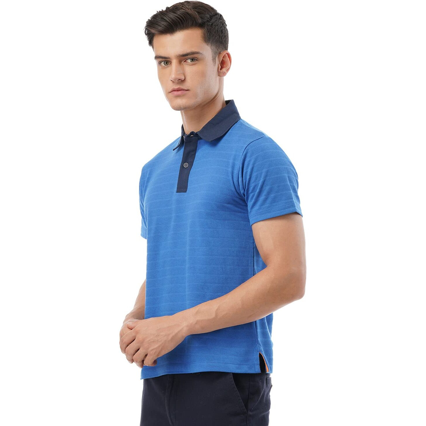 FYLTR Men's Solid Regular Fit Polo Shirt (FYLSS23MP-009_Sailor Blue XL)