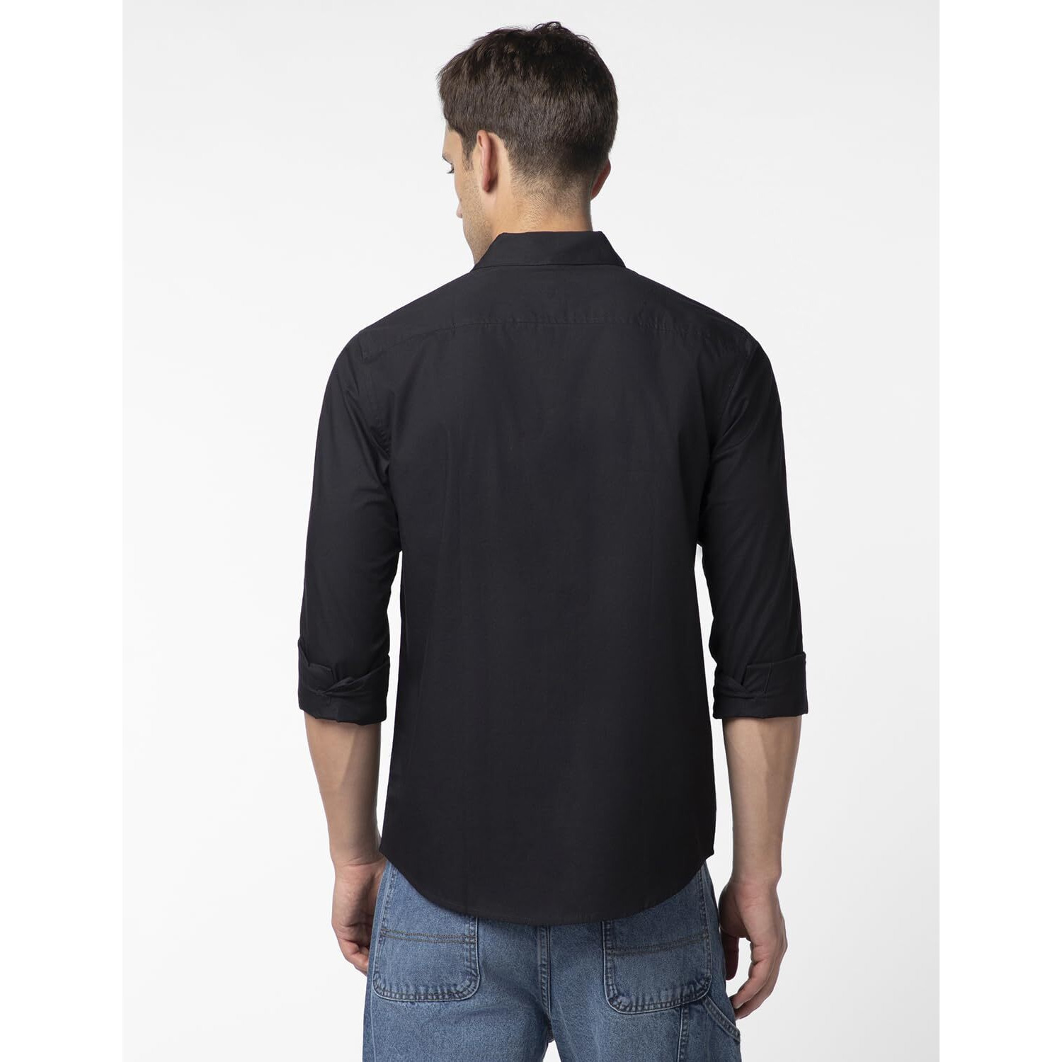 FYLTR Men's Solid 100% Cotton Casual Full Sleeves Shirt with Pocket