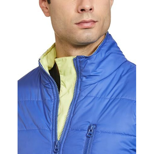 FYLTR Men's Lightweight Winter Puffer Jacket with Contrast Piping Detail - Stand Collar | Full Zipper | Side Pockets | Ribbed Hem & Cuff