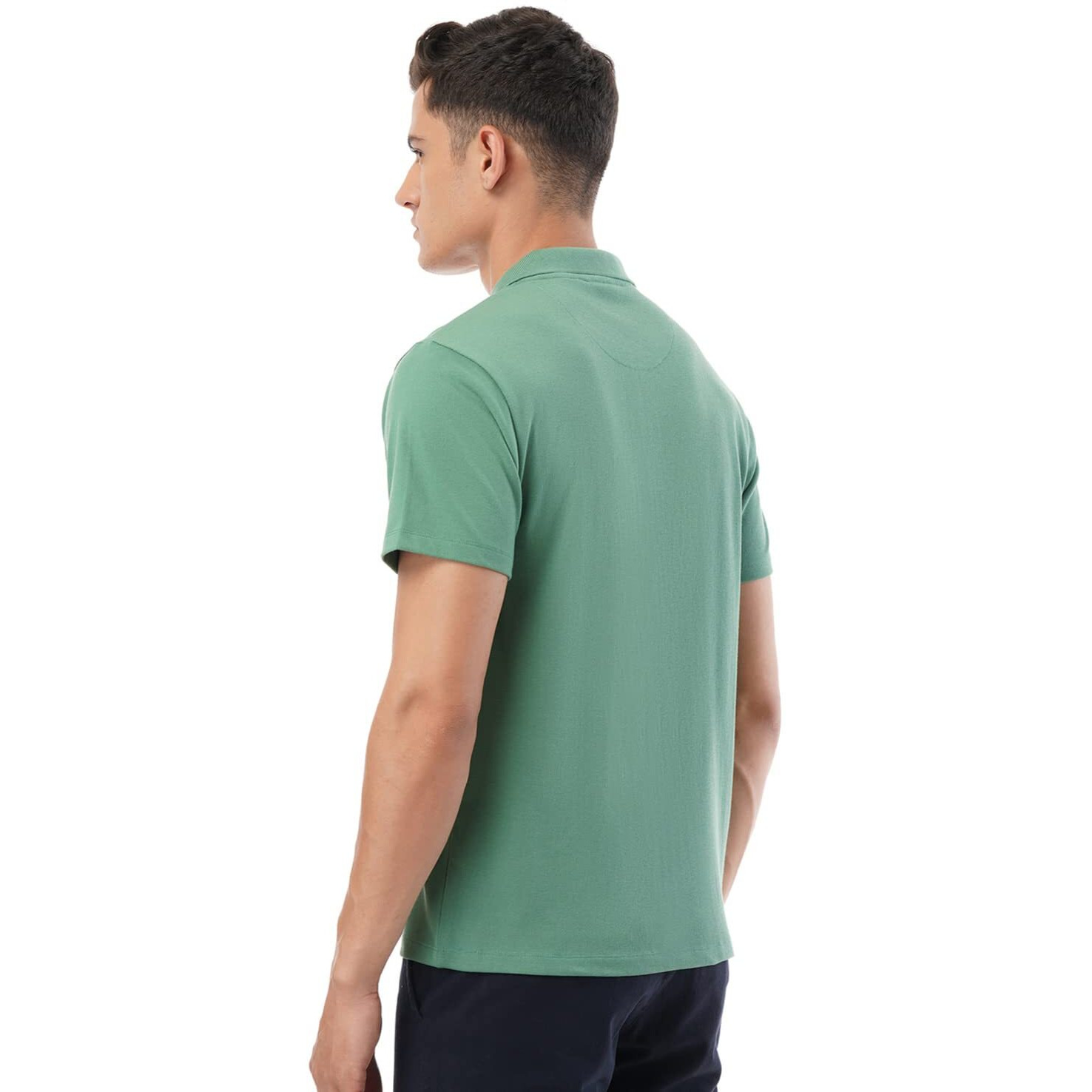 FYLTR Men's Solid Regular Fit Polo Shirt (FYLSS23MP-005_Serene Green S)