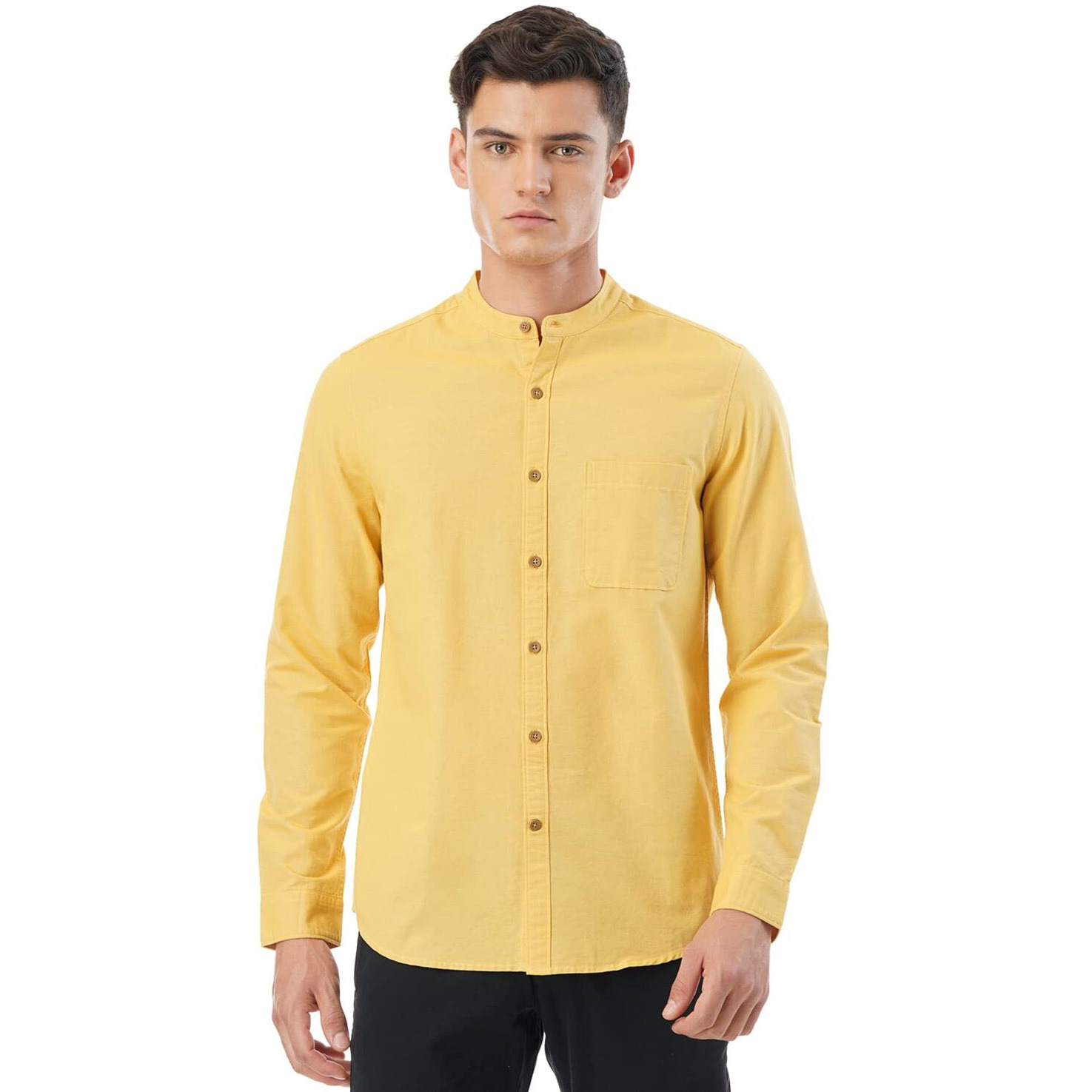FYLTR Men's Solid Slim Fit 100% Cotton, Linen Look Casual Shirt