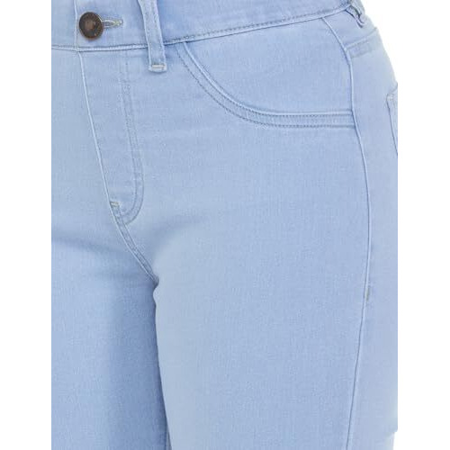 INKD Women's Flared Bootcut Pullon Jeans - Mid-Rise| Enzyme Wash | Classic 5 Pocket Styling (INKSS24WJN-406-Seaside Slate-28)