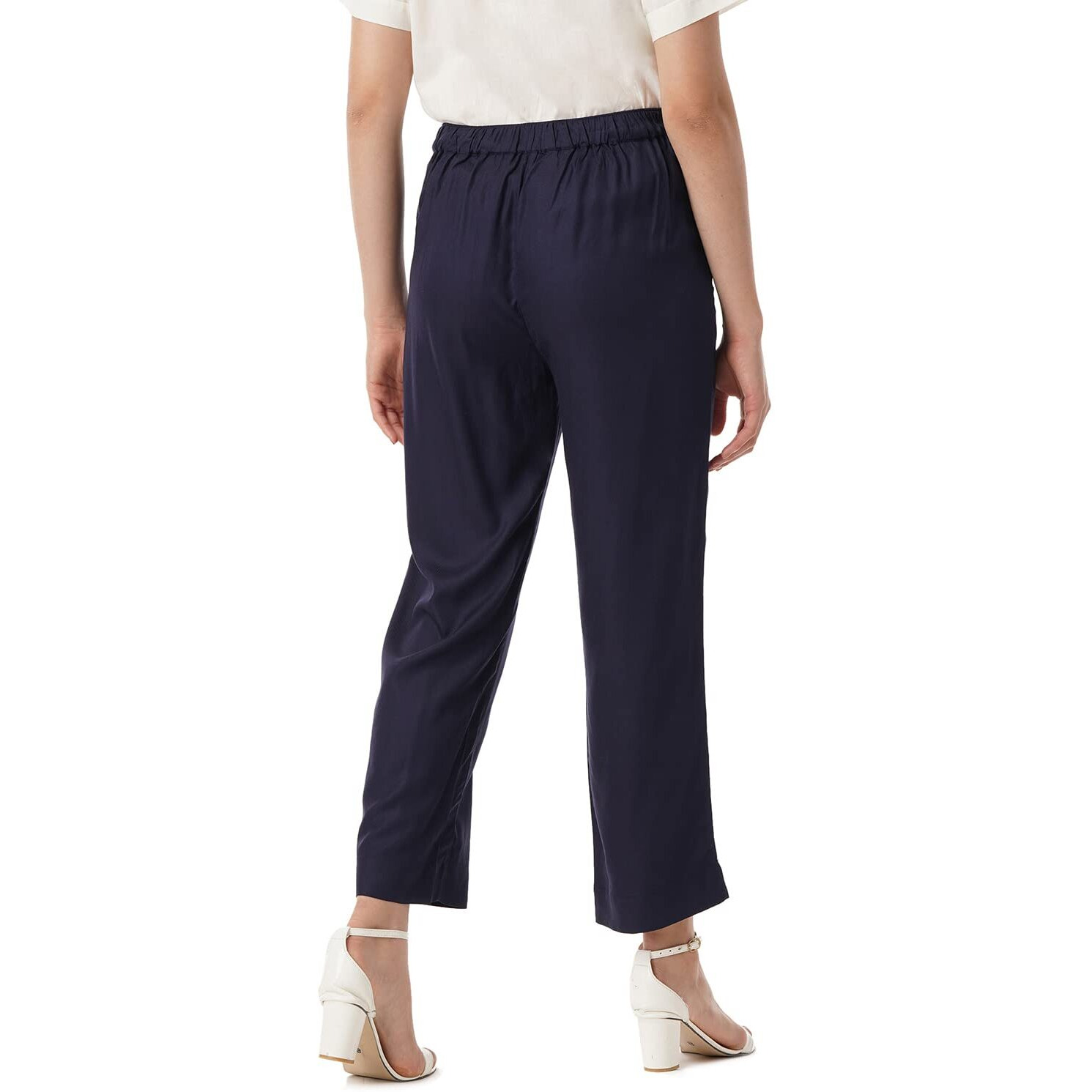 FYLTR Women's Casual Pull-up Pants -Soft Handfeel (Heavy Navy, 32)