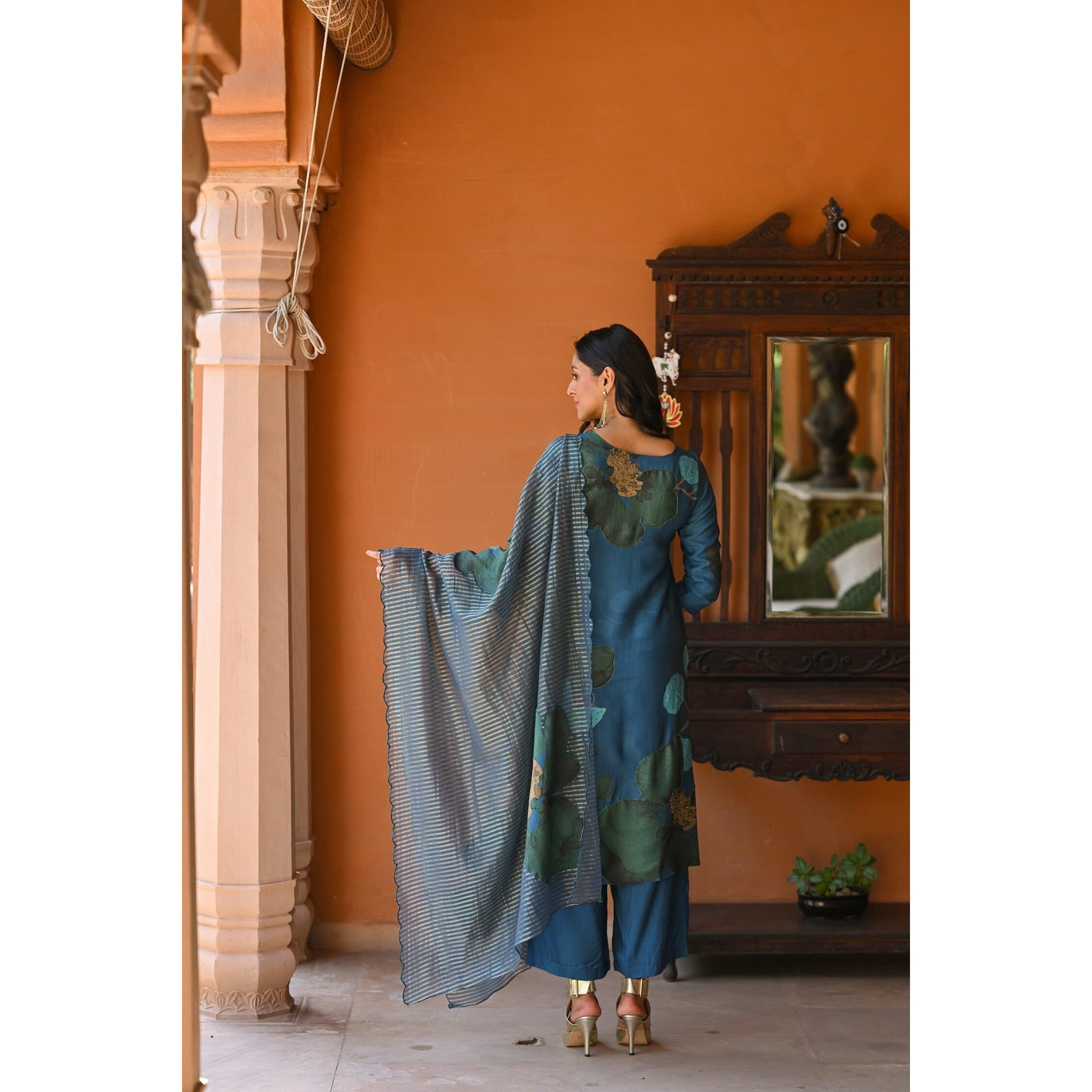 Kurta Set For Women || 3pic Kurta For Women (SP 212-233) (Blue, M)