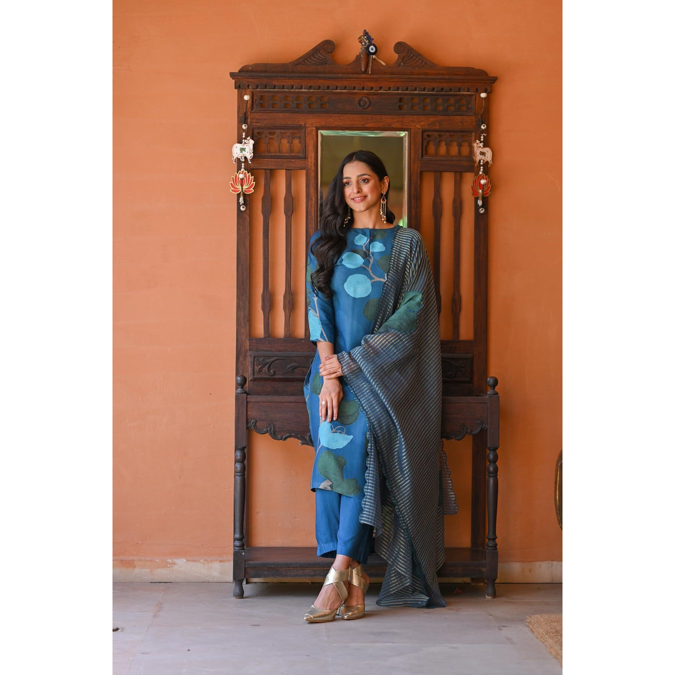 Kurta Set For Women || 3pic Kurta For Women (SP 212-233) (Blue, M)