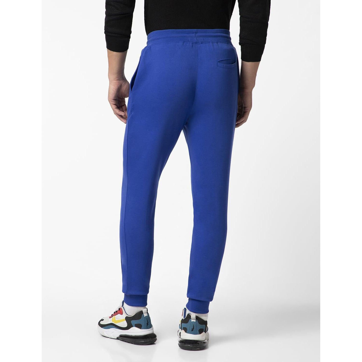 FYLTR Men's Casual Joggers with Pintuck Design - Elasticated Waist with Drawstring | Welt Back Pocket | Solid Color