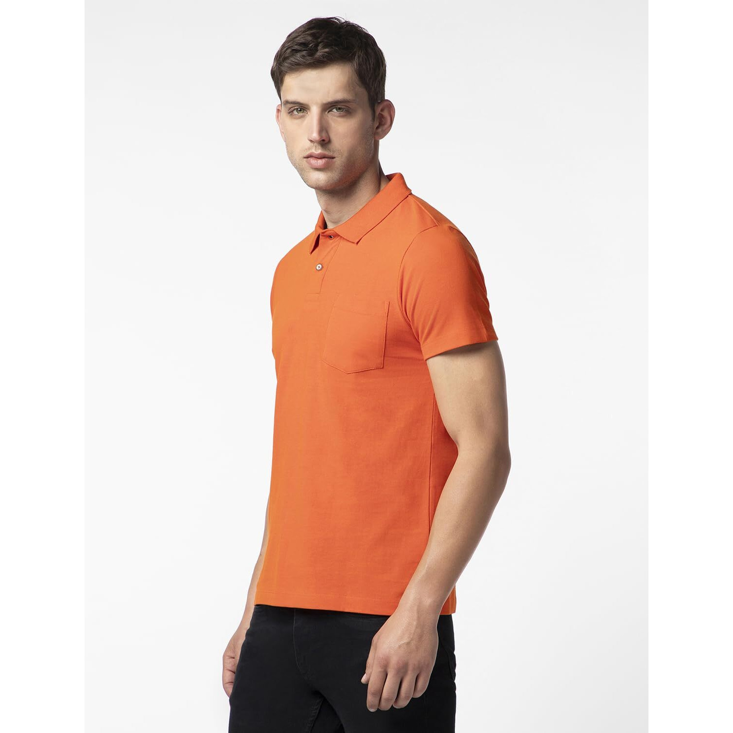 FYLTR Men's Solid Regular Fit Polo Shirt (FYLAW23MP-003_Rusty Rodio M)