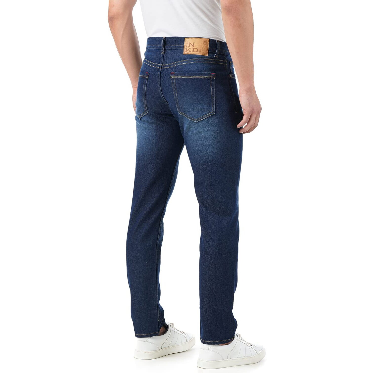 INKD Men's Lightweight Regular Fit Jeans (Aegean, 28)