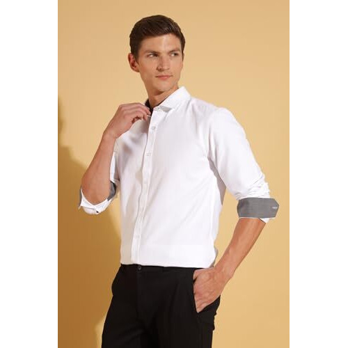 Formal Shirts for Men || Shirt for Men || Men Shirt (in, Alpha, S, Crisp Ivory)