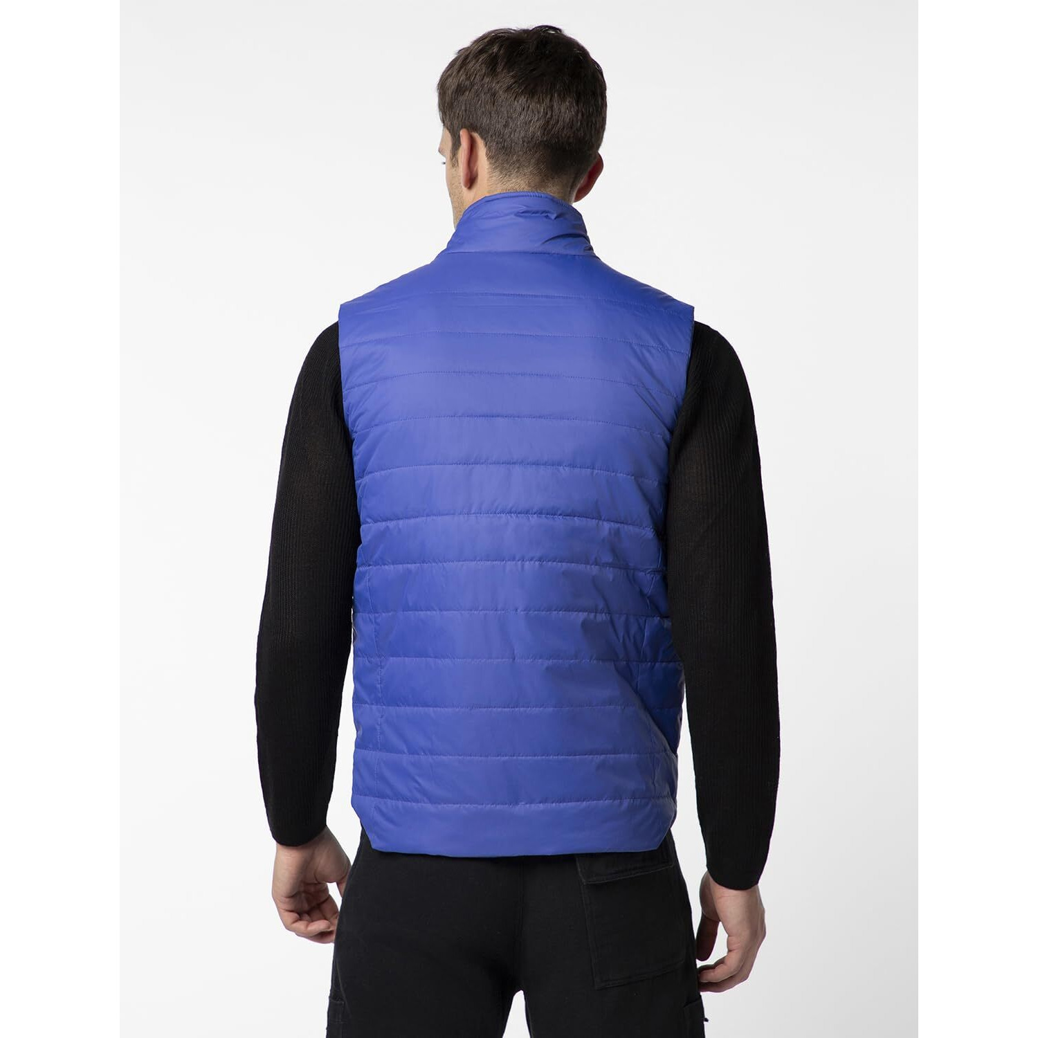 FYLTR Men's Sleeveless Puffer Jacket with Neon Trims - Stand Collar | Full Zipper | Side Pockets | Shaped Hem