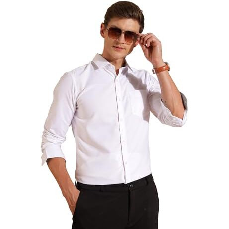 Formal Shirts for Men || Shirt for Men || Men Shirt (in, Alpha, 2XL, Crisp Ivory)