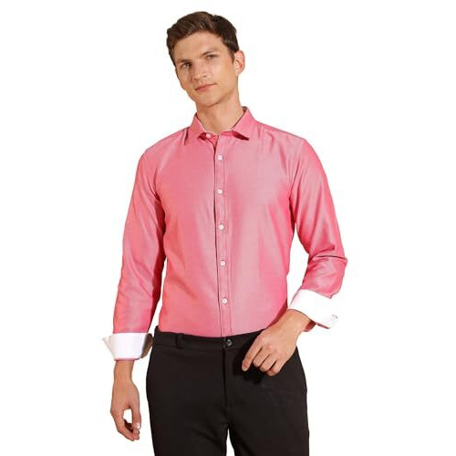 Formal Shirts for Men || Shirt for Men || Men Shirt (in, Alpha, S, Cardinal Red)