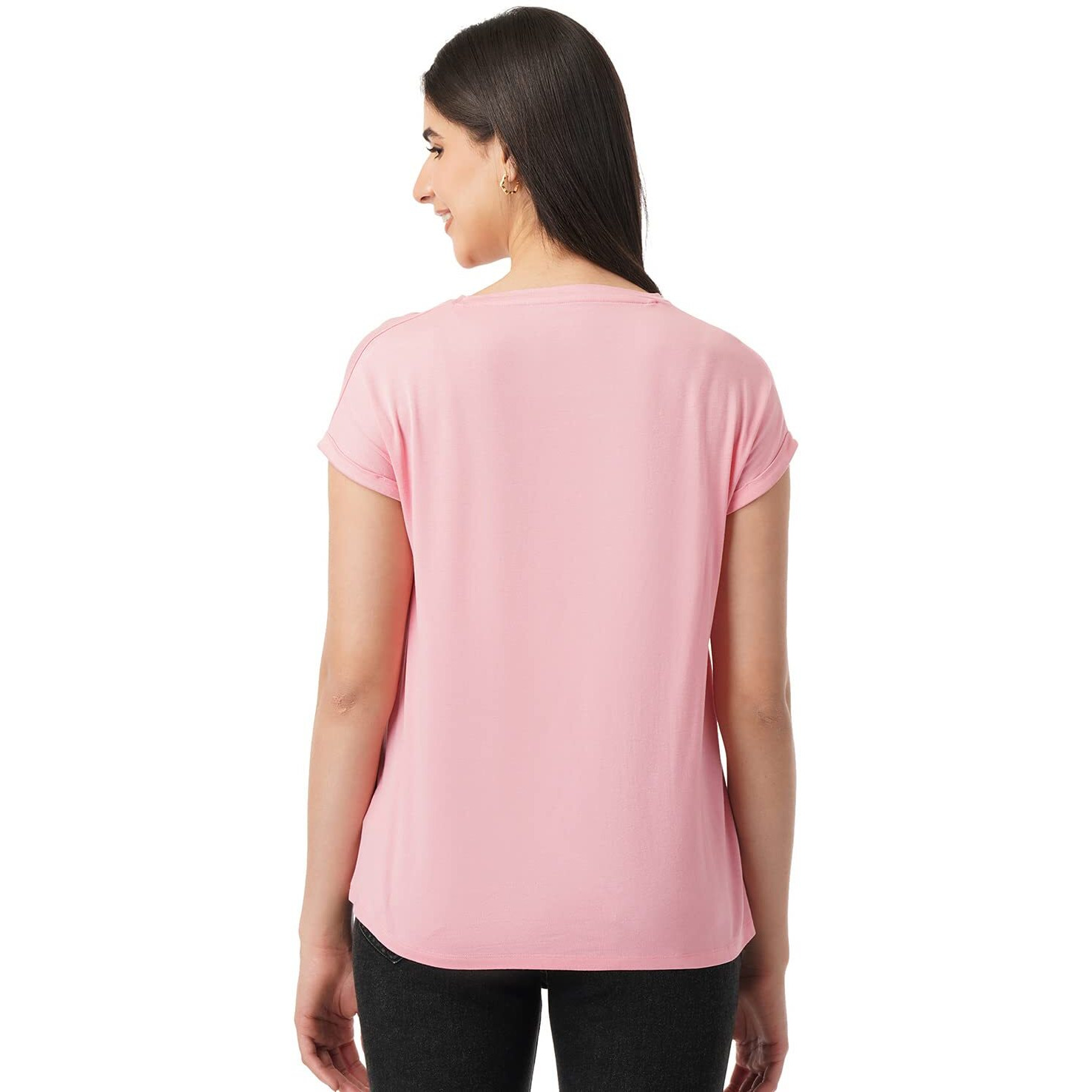 FYLTR Women's Solid Regular Fit Blouse (FYLSS23WKT-008_Boss Rose XXL)