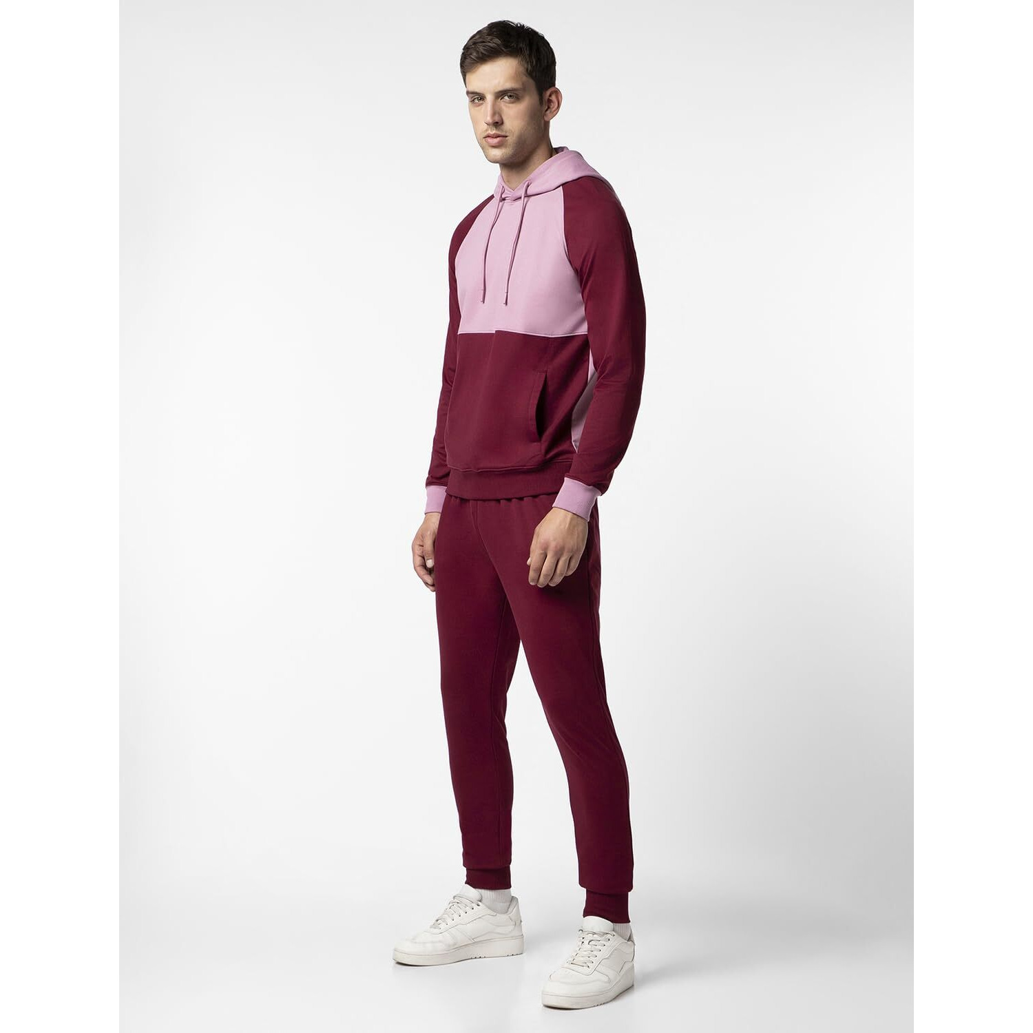 FYLTR Men's Colourblock Hoodie & Jogger Casual Co-ord Set - Raglan Sleeve Detail | Utility Side Pockets | Full Sleeve