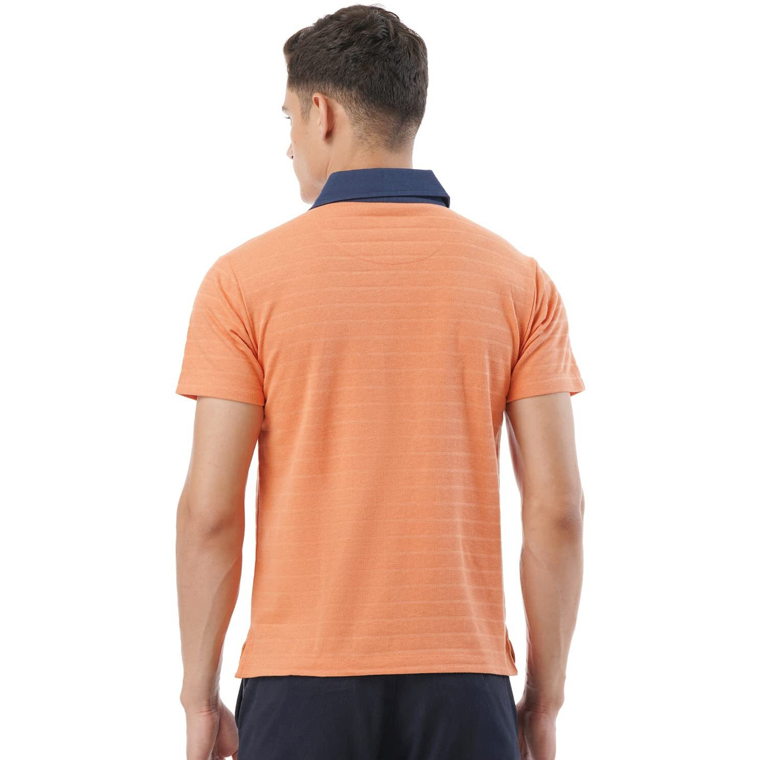 FYLTR Men's Solid Regular Fit Polo Shirt (FYLSS23MP-009_Peach Perfect M)