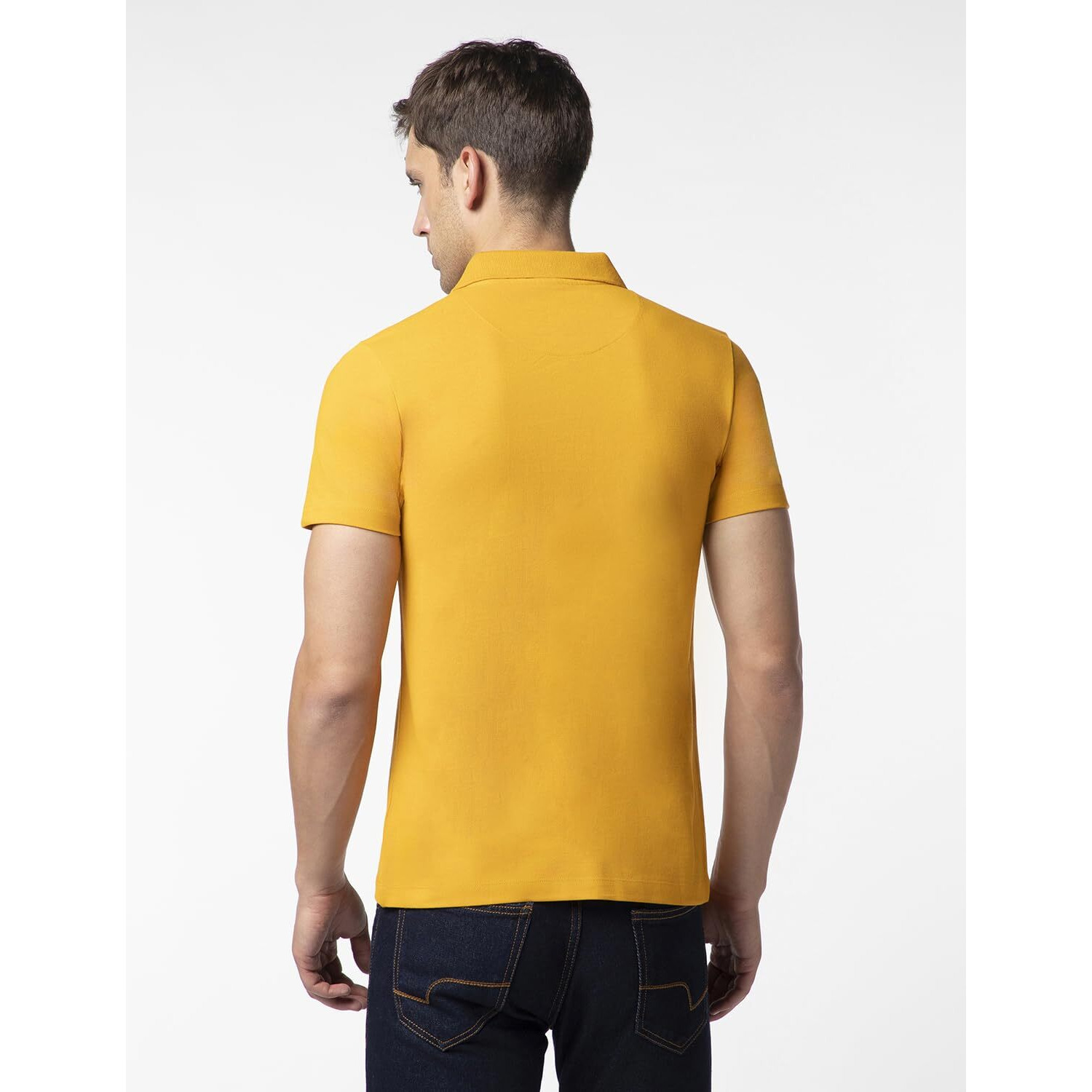 FYLTR Men's Solid Regular Fit Polo Shirt (FYLAW23MP-003_Hot Mustard M)