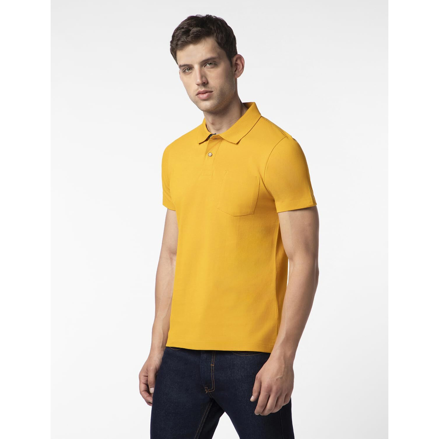 FYLTR Men's Solid Regular Fit Polo Shirt (FYLAW23MP-003_Hot Mustard M)