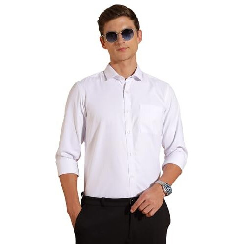 Formal Shirts for Men || Shirt for Men || Men Shirt (in, Alpha, 2XL, Moonlit White-Diamond)