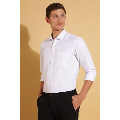 Formal Shirts for Men || Shirt for Men || Men Shirt (in, Alpha, 2XL, Moonlit White-Diamond)
