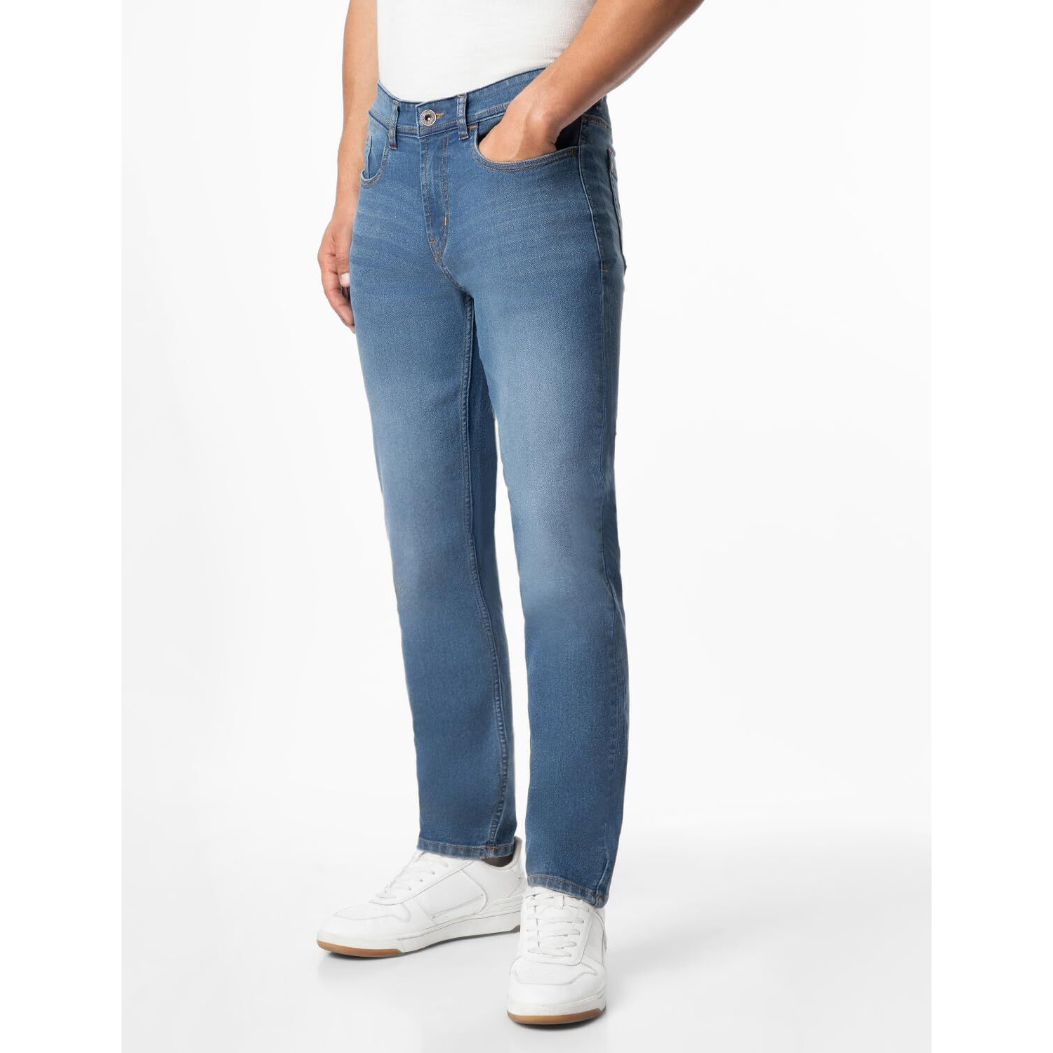 INKD Men's Regular Jeans (INKSS23MJN-010_Indigo-Azure Nile